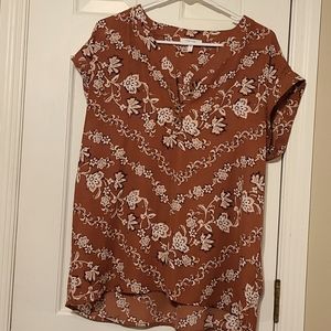 Large cap sleeve dress shirt